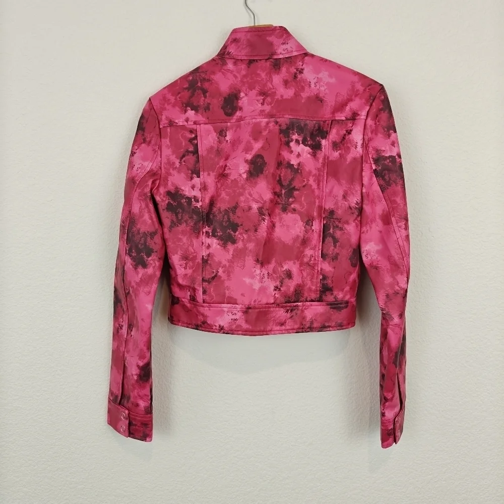 I.AM.GIA $365 womens Reika Jacket Pink Faux Leather Zip Front Size XS Women's - Picture 14 of 16